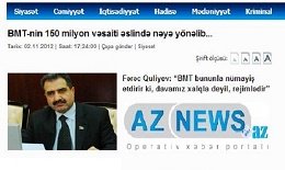 MDHP sədri Fərəc Quiyev: - BMT-nin irana 135 milyon vəsaiti əslində nəyə yönəlib...